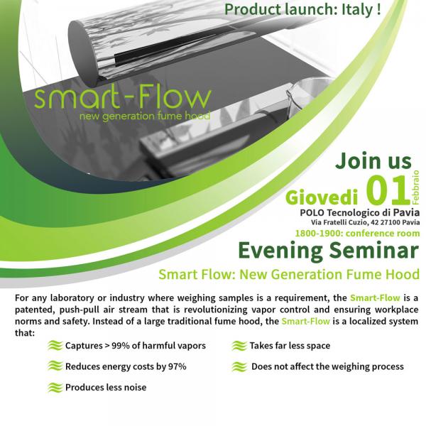1 febbraio - R2M Solution presenta Smart Flow: la nuova soluzione per il controllo dei vapori nei laboratori e nelle industrie