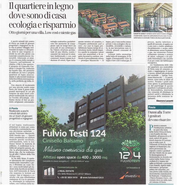 Il quartiere in legno dove sono di casa ecologia e risparmio